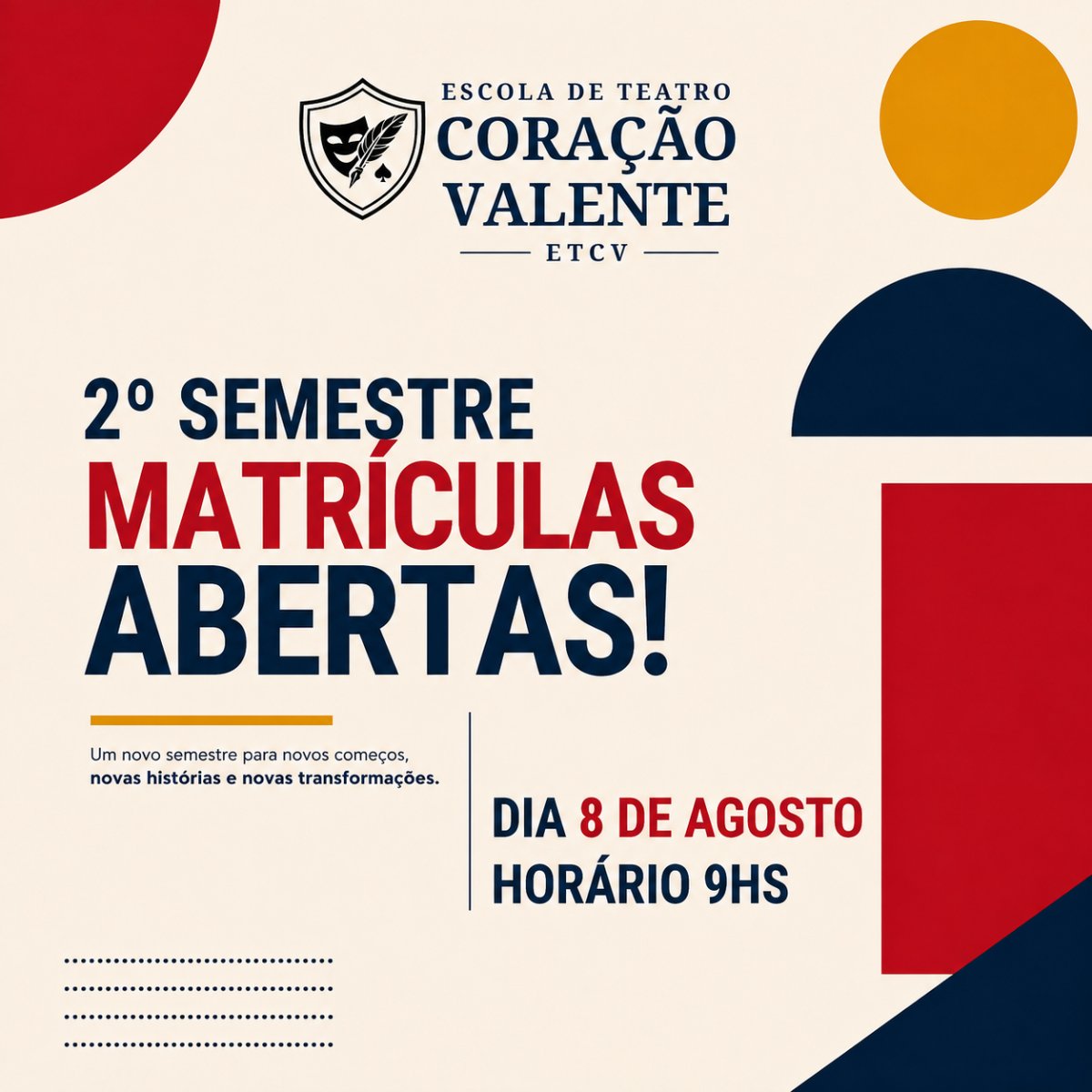 Agende sua aula experimental e venha experimentar teatro de verdade!