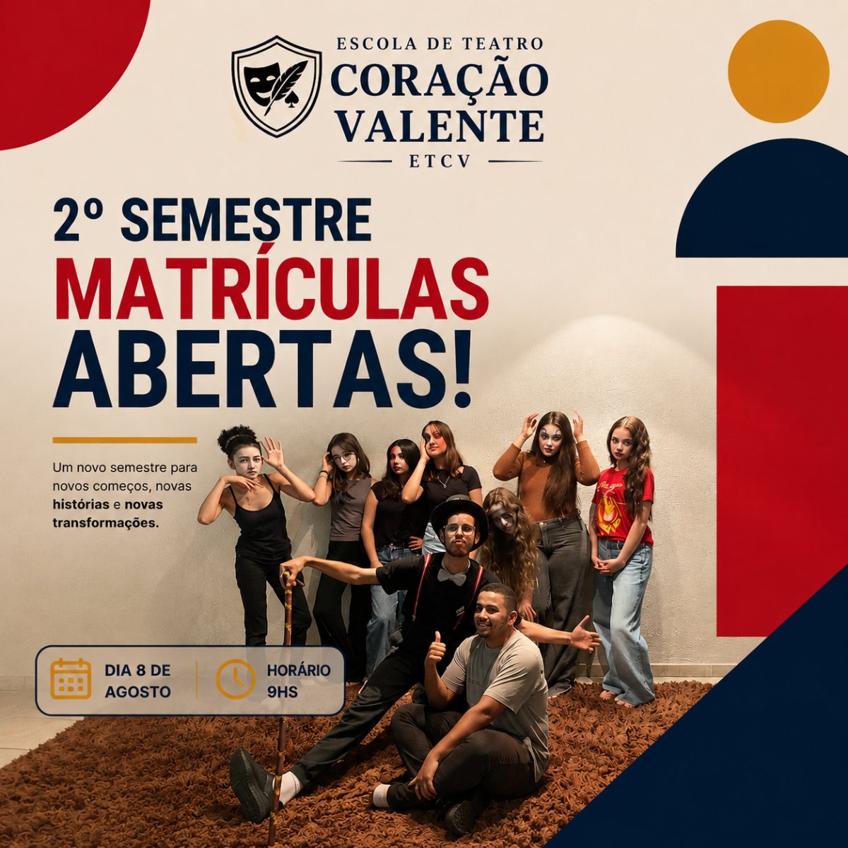 Agende sua aula experimental e venha experimentar teatro de verdade!